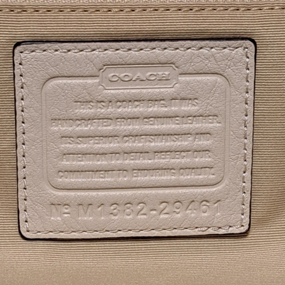 COACH Bleecker Daily Shoulder Bag Style 29461 in Ecru Leather EUC - Picture 6 of 16